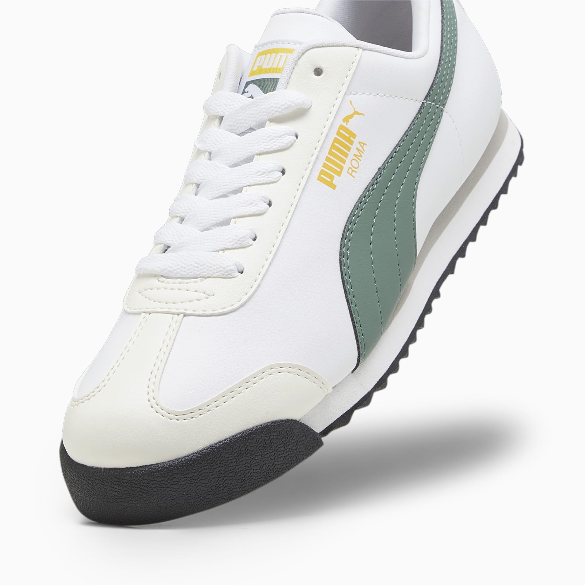 Puma roma white black top